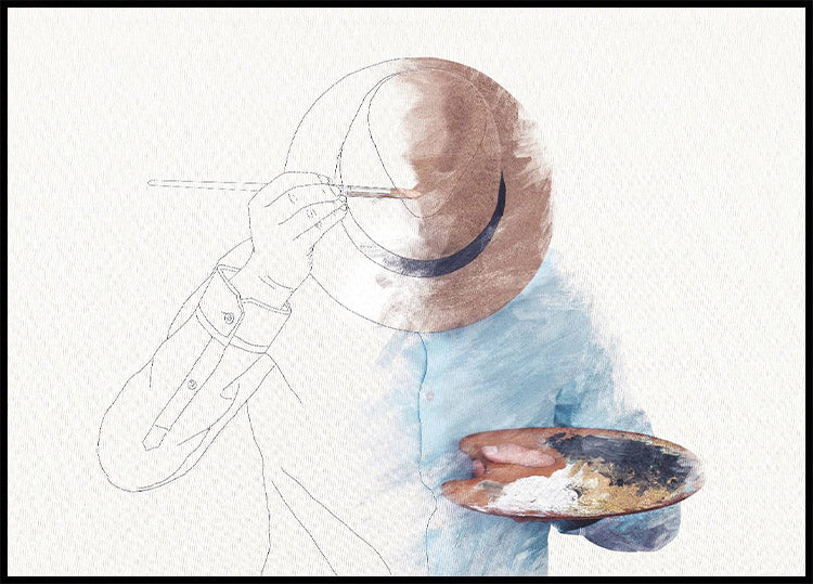 Painting Himself Surreal Identity Poster - Posterbox.no