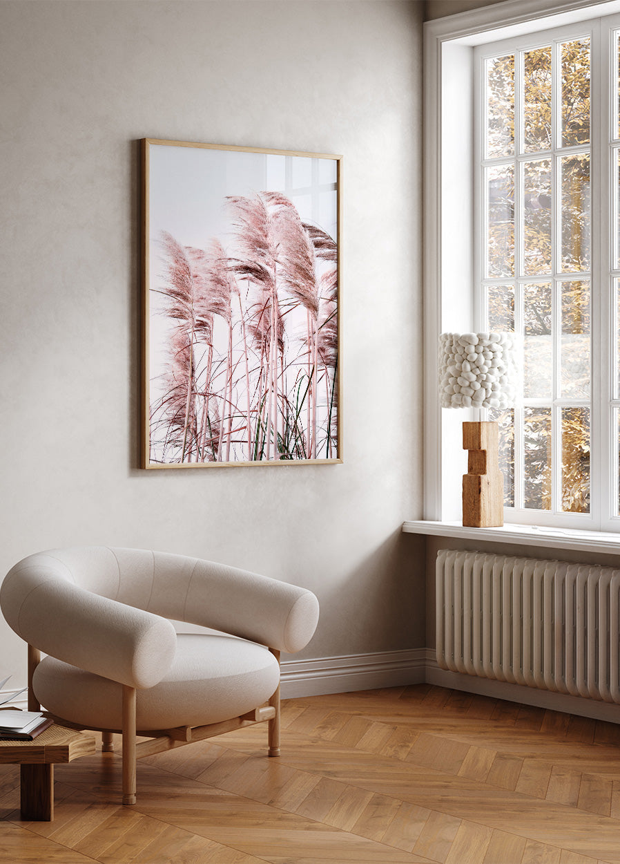 Pink Beach Grass Poster - Posterbox.no