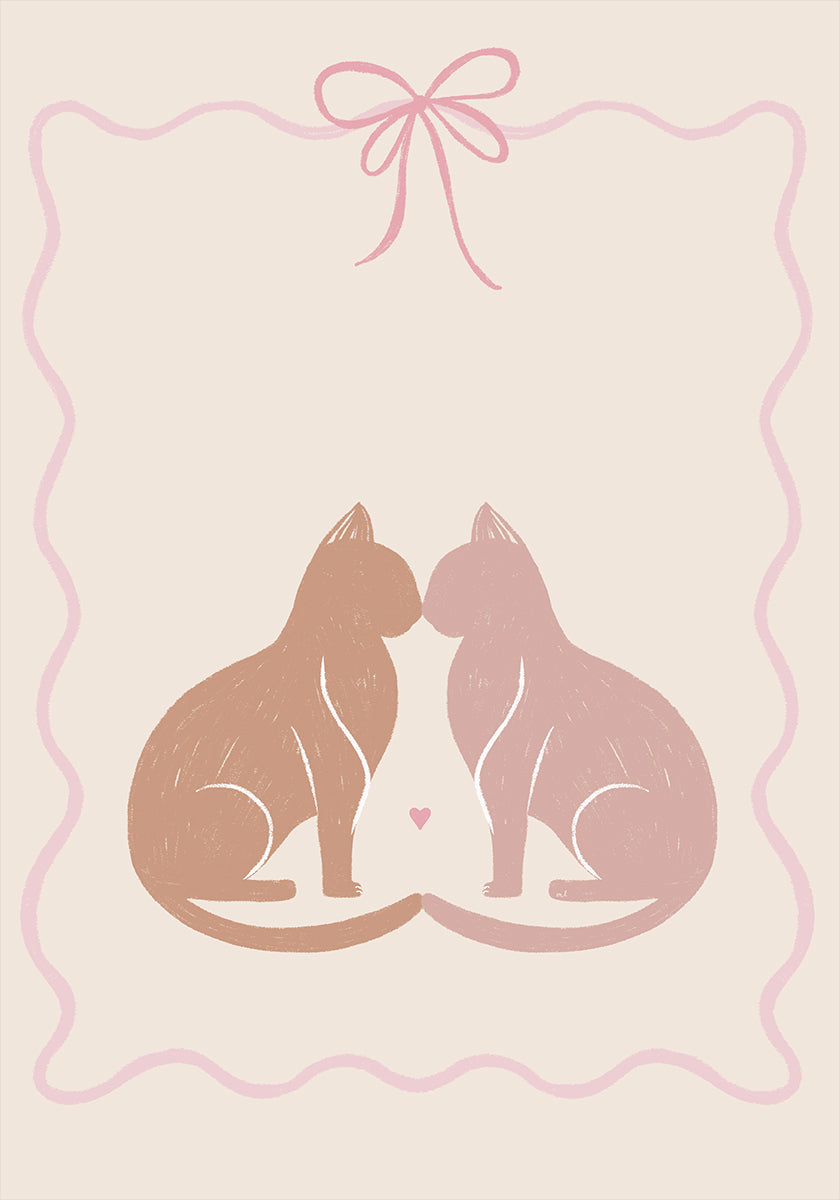 Two Cats in Love Plakat - Posterbox