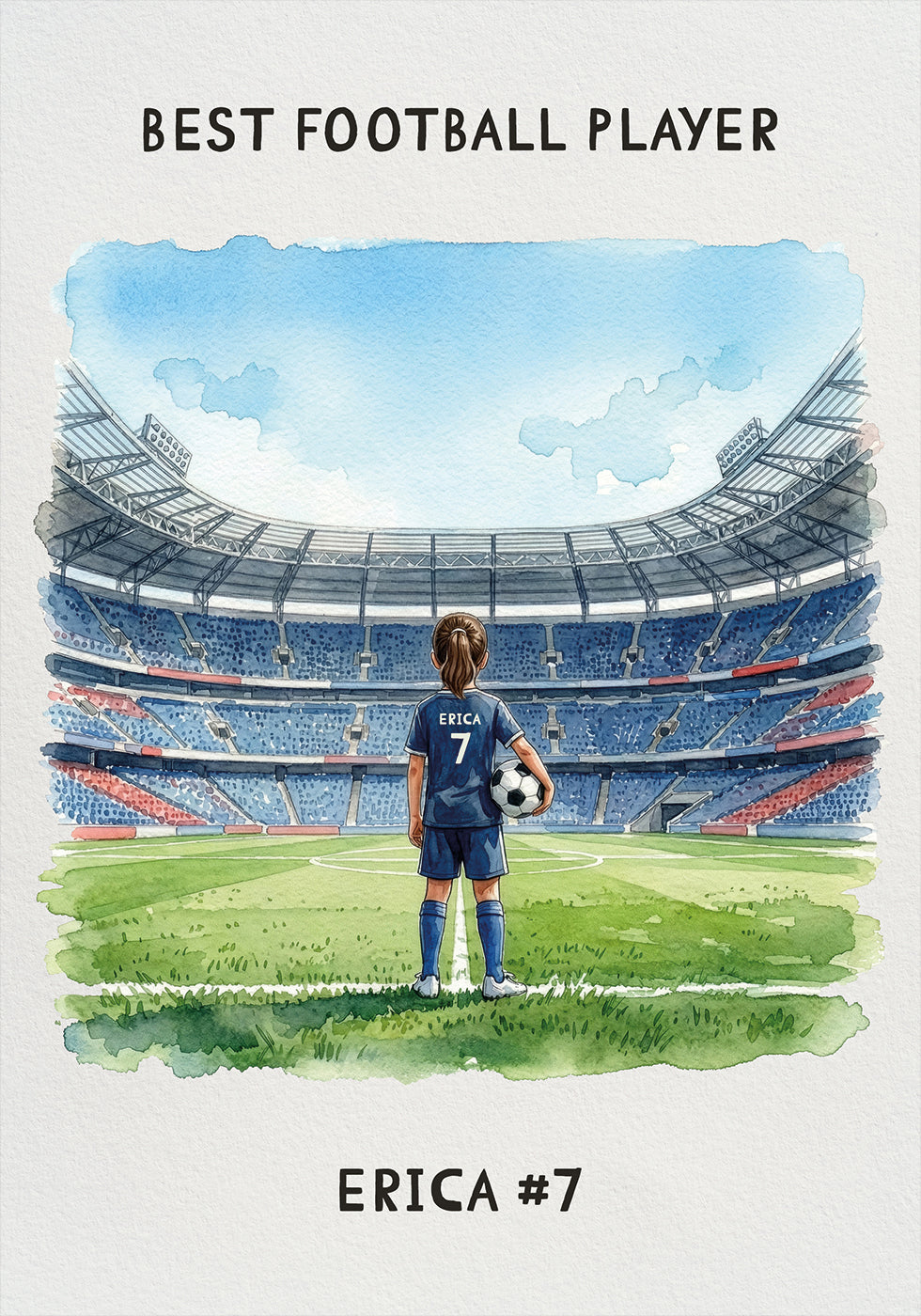 Youth football Girl Personal Poster - Posterbox