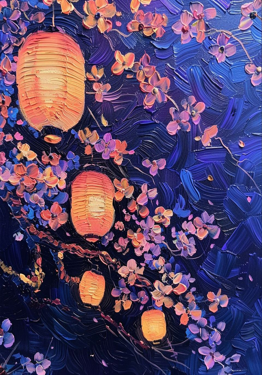 Lantern Blossom Night (NEW) - Posterbox