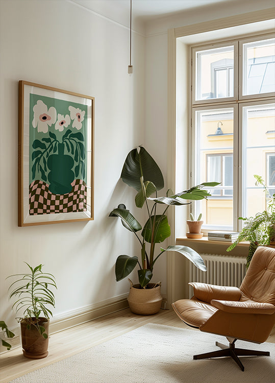 Bold Blossom Pottery Poster