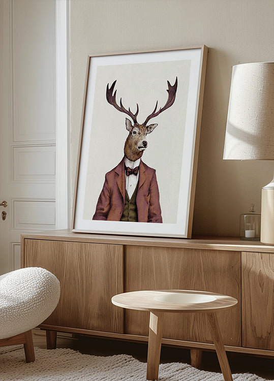 A deer With Human Attire—wearing Plakat - Posterbox