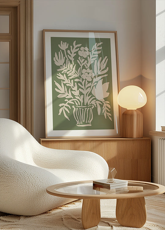 Botanical Vase Silhouette Plakat - Posterbox