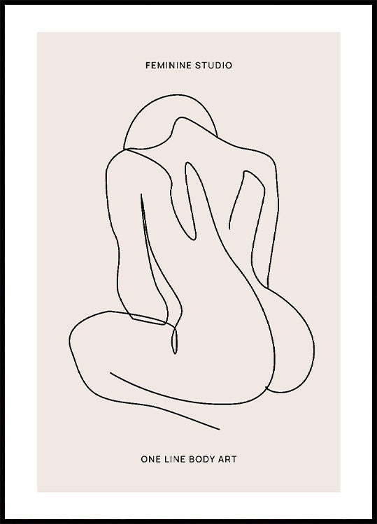 Female One Line Art 154 Poster - Posterbox.no