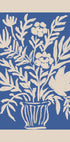 Cobalt Blue Floral Block Print Plakat - Posterbox
