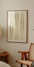 Boho ikat stripes cream and dusty blue pattern (NEW) - Posterbox