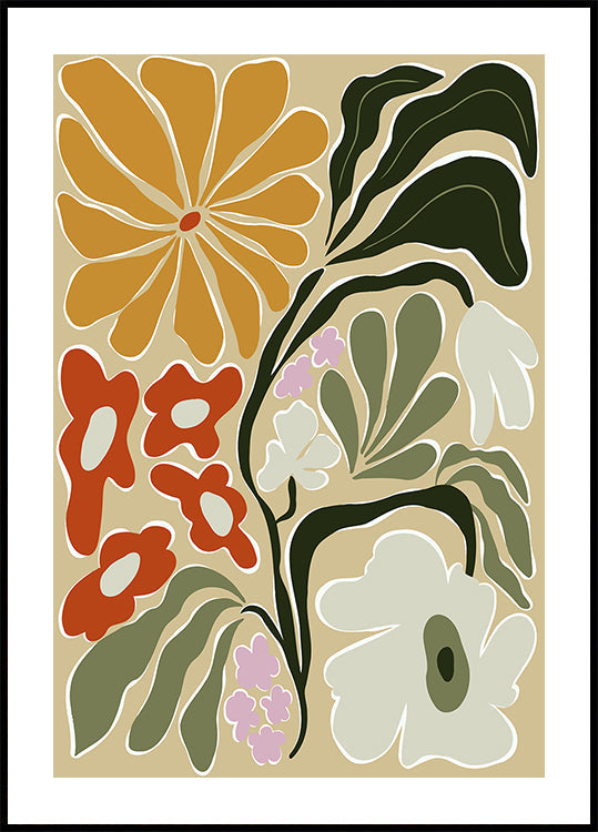 Mid Century Floral Fantasy (NEW) - Posterbox