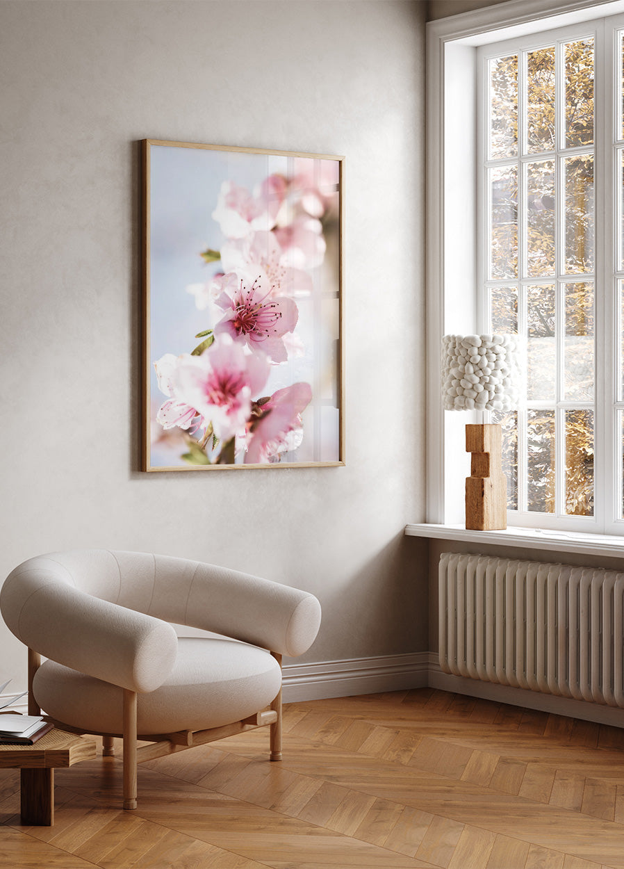 Peach Flowers Blossom Poster - Posterbox.no