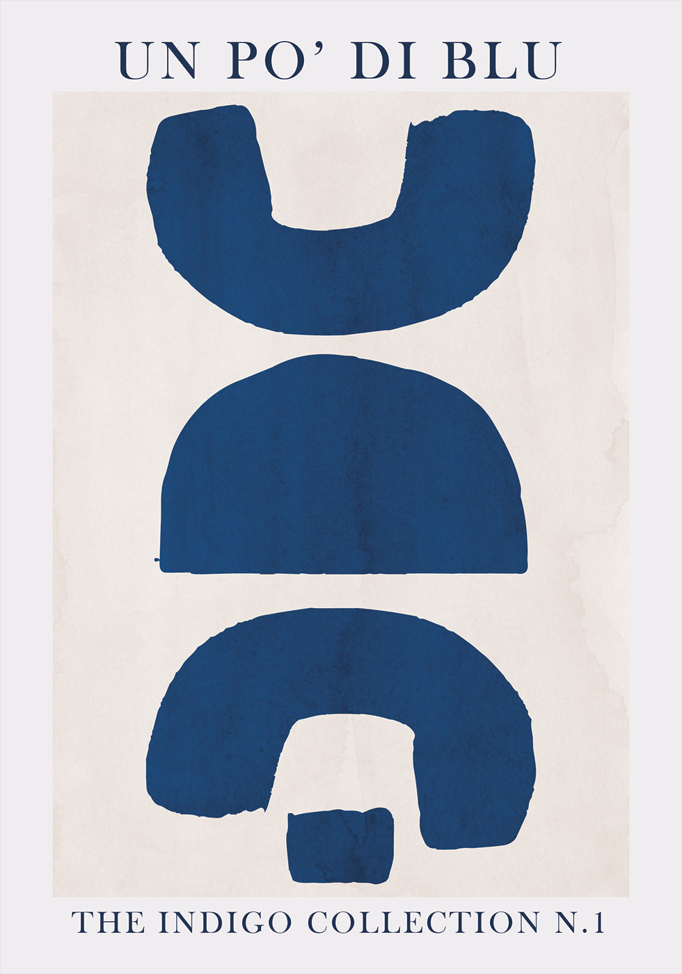 Blue Shapes Art Poster - Posterbox.dk
