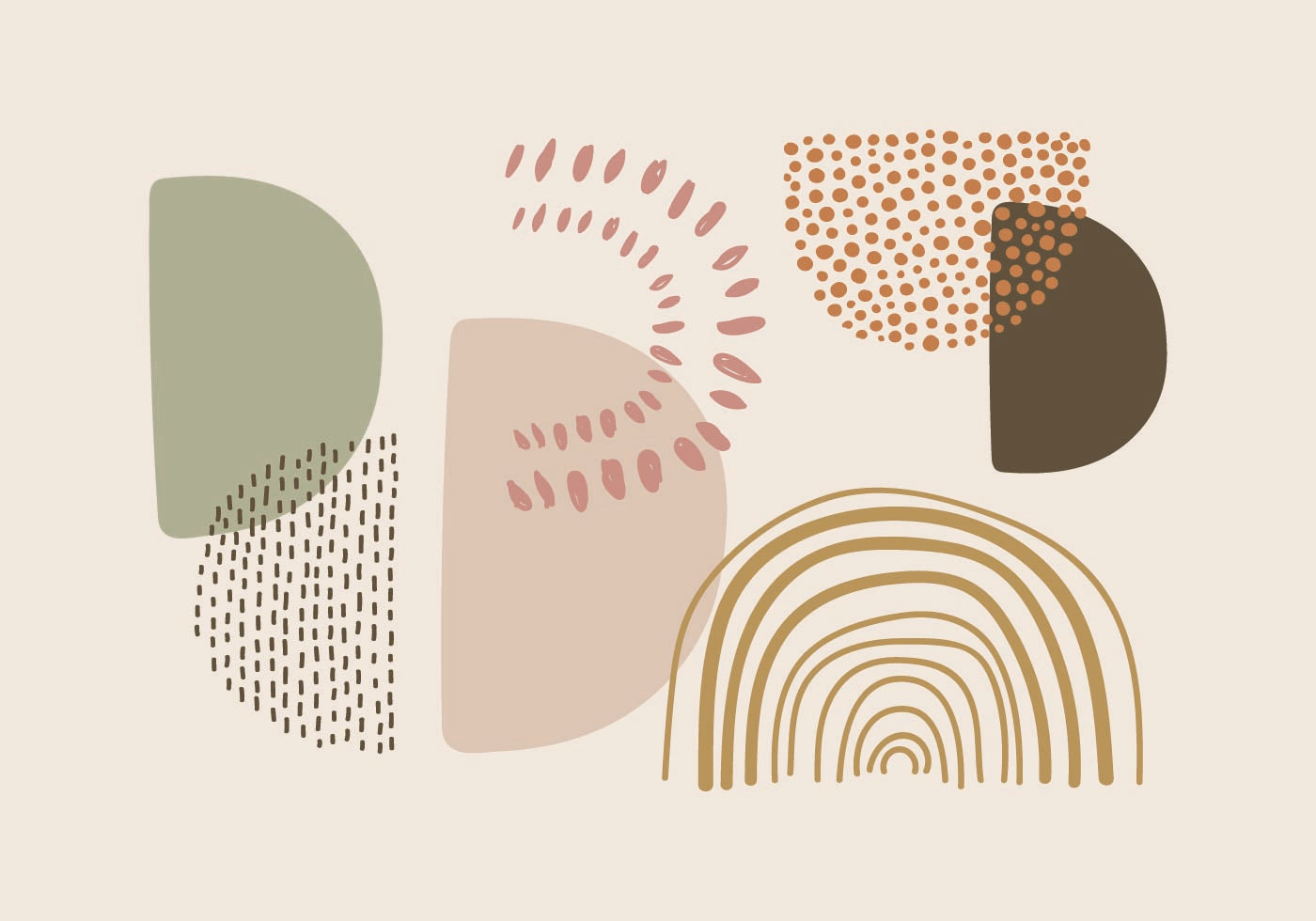 Abstract Shapes and Patterns Poster - Posterbox.dk