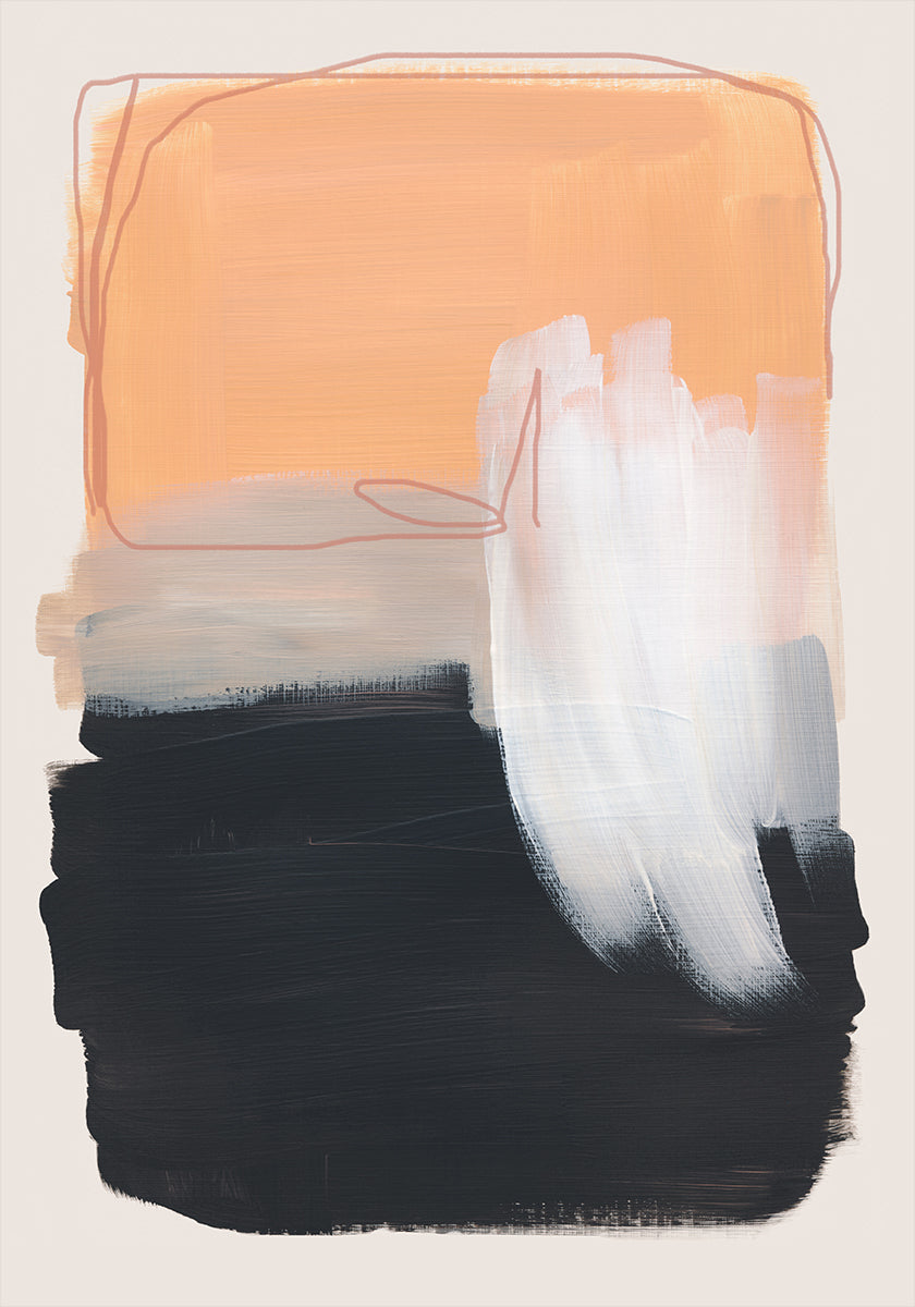 Abstract Brush Strokes 122 Poster