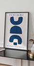 Blue Shapes Art Poster - Posterbox.dk