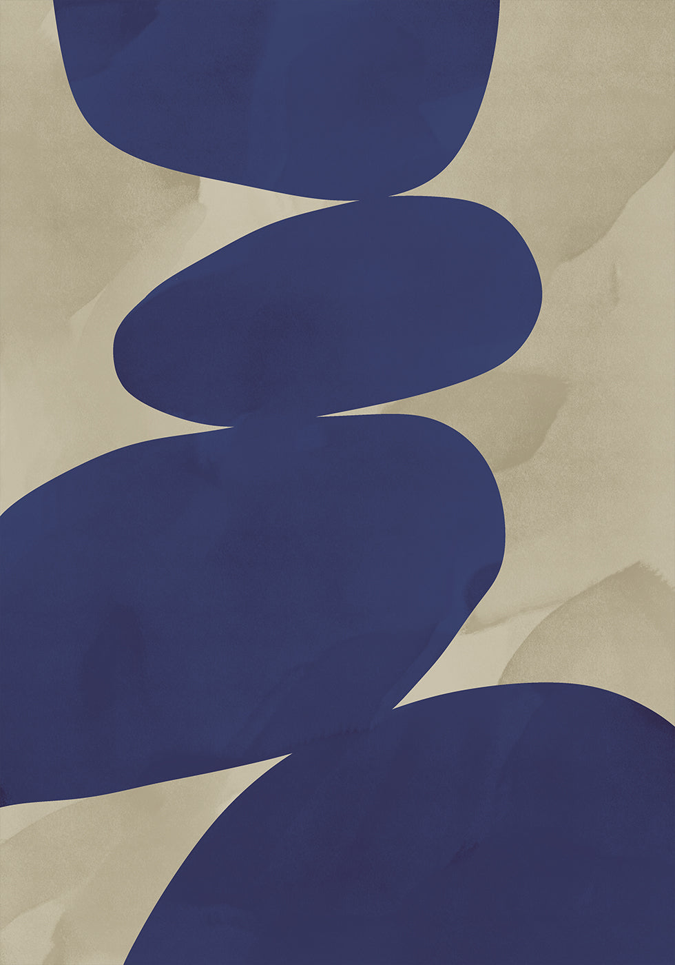 Navy Balance Abstract Poster