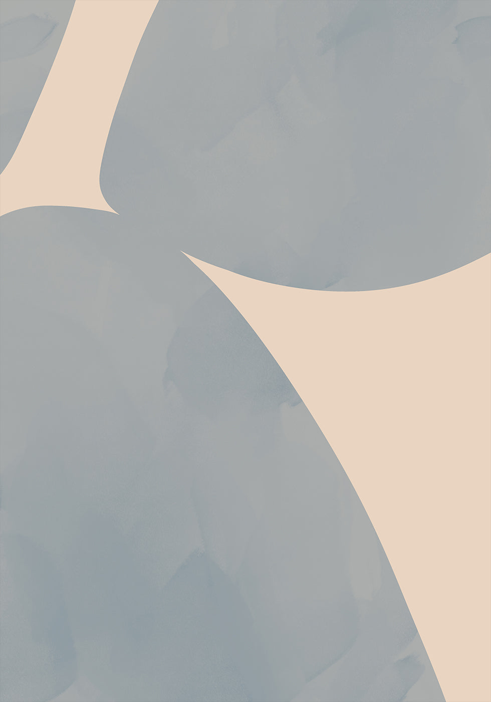 Curved Balance, Abstract Shapes Poster