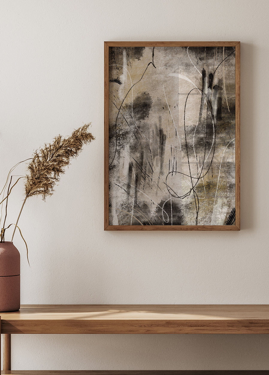 Abstract Lines and Shapes Art Poster - Posterbox.dk