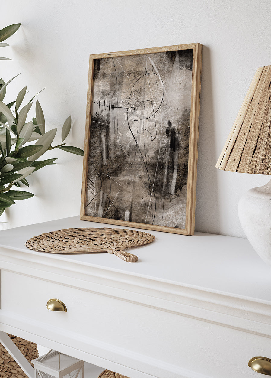 Abstract Lines and Textures Art Poster - Posterbox.dk