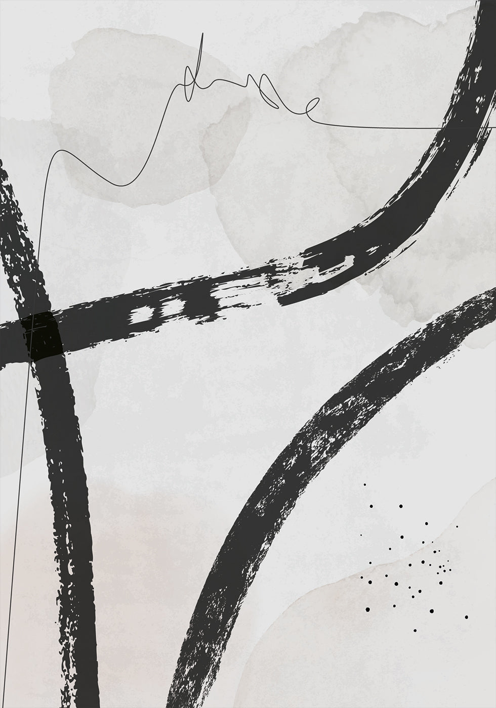 Abstract Line Art Composition Poster - Posterbox.dk