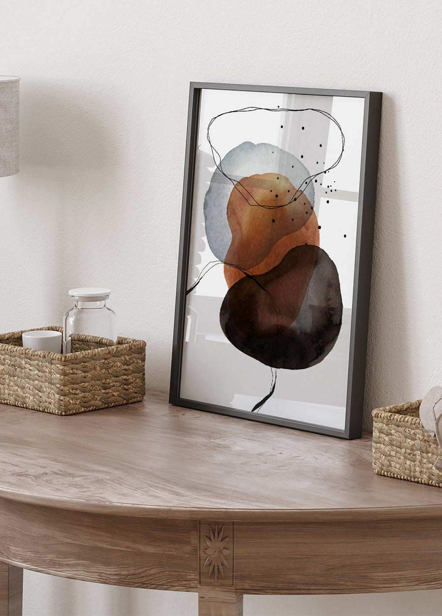 Abstract Watercolor Shapes Poster - Posterbox.dk