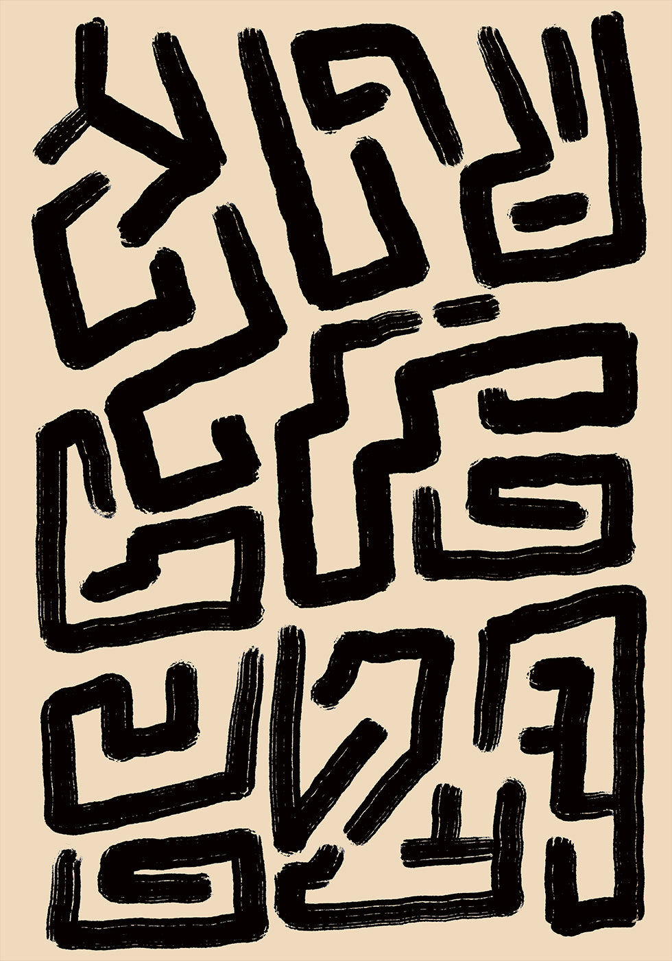 Abstract Maze Lines Poster