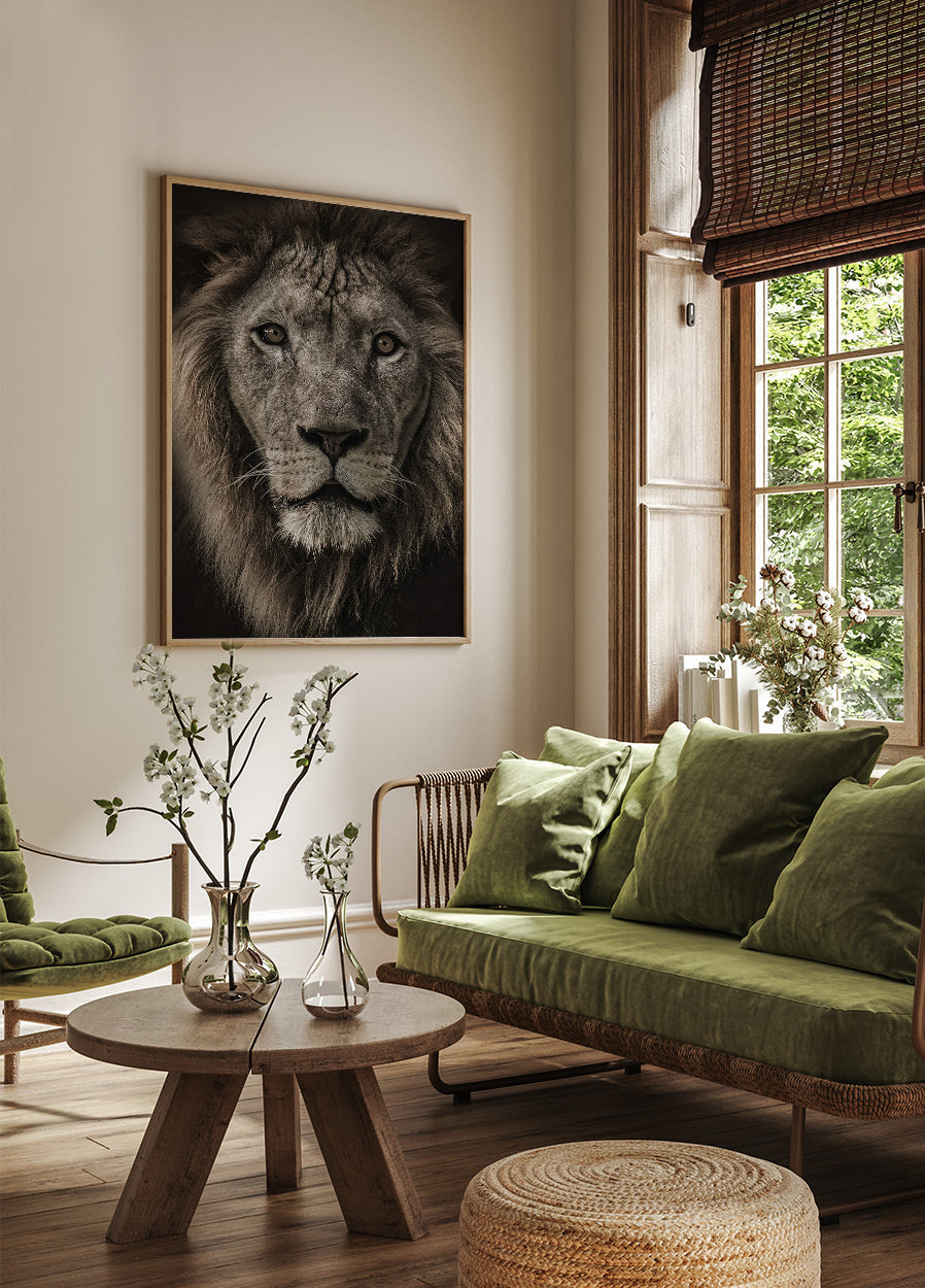 Majestic Lion Close-Up Poster - Posterbox.dk