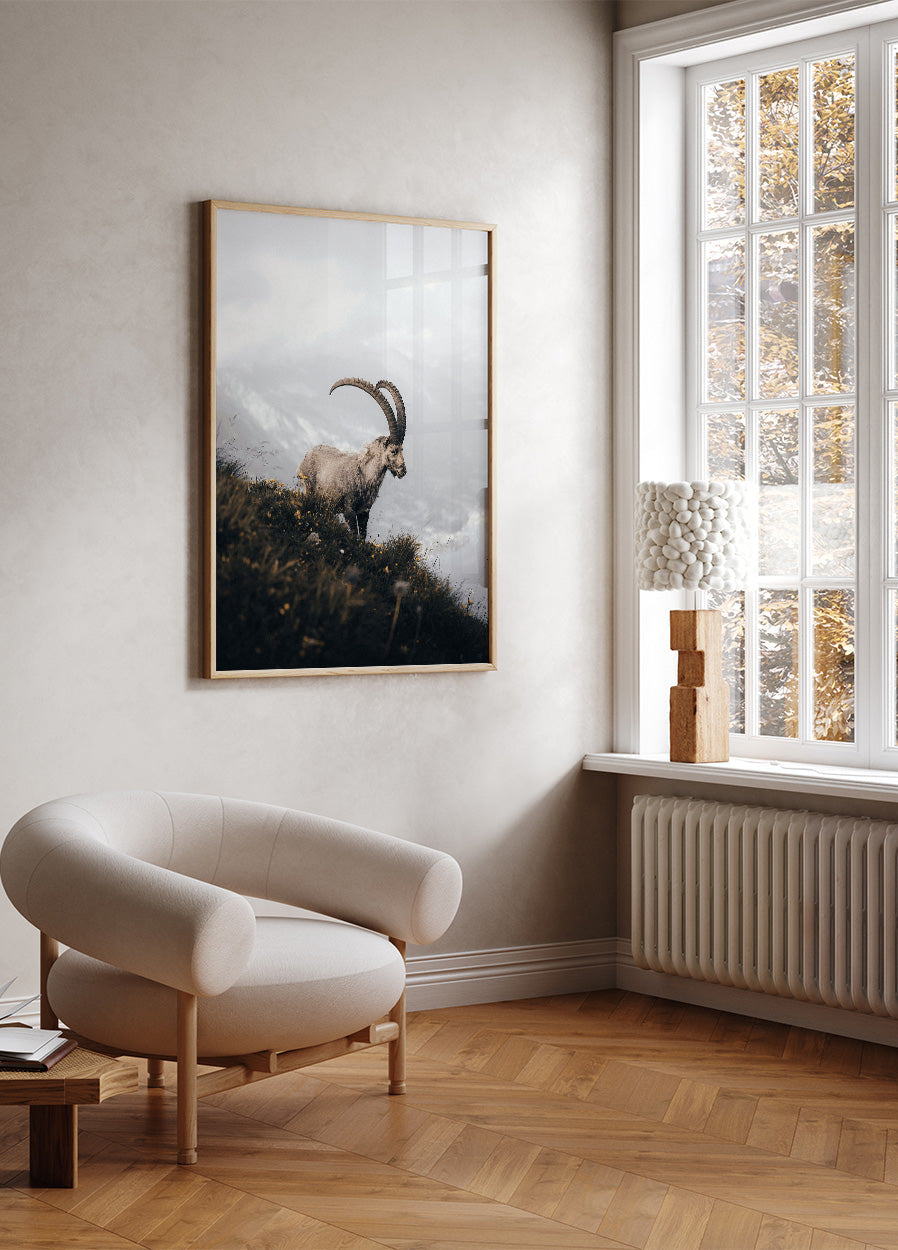 Mountain Goat in Serenity Poster - Posterbox.dk