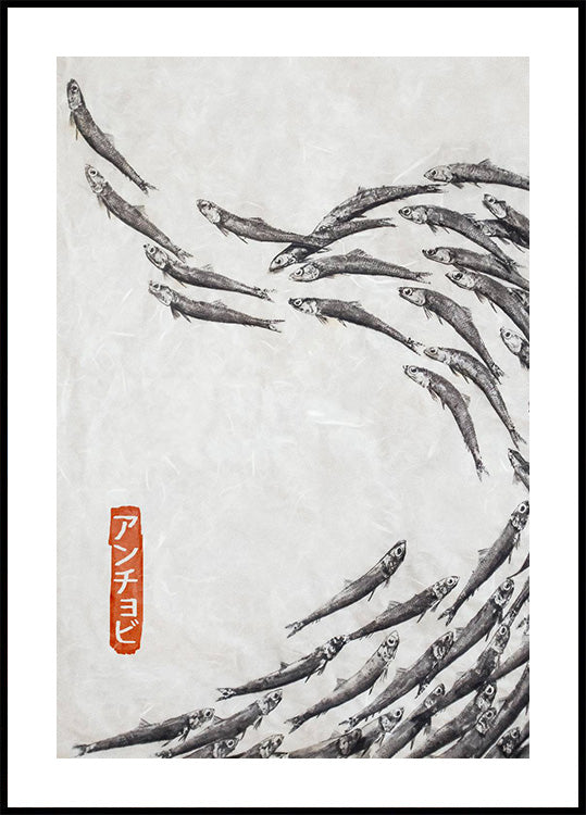 Anchovy Sardines Art Print Poster - Posterbox.dk