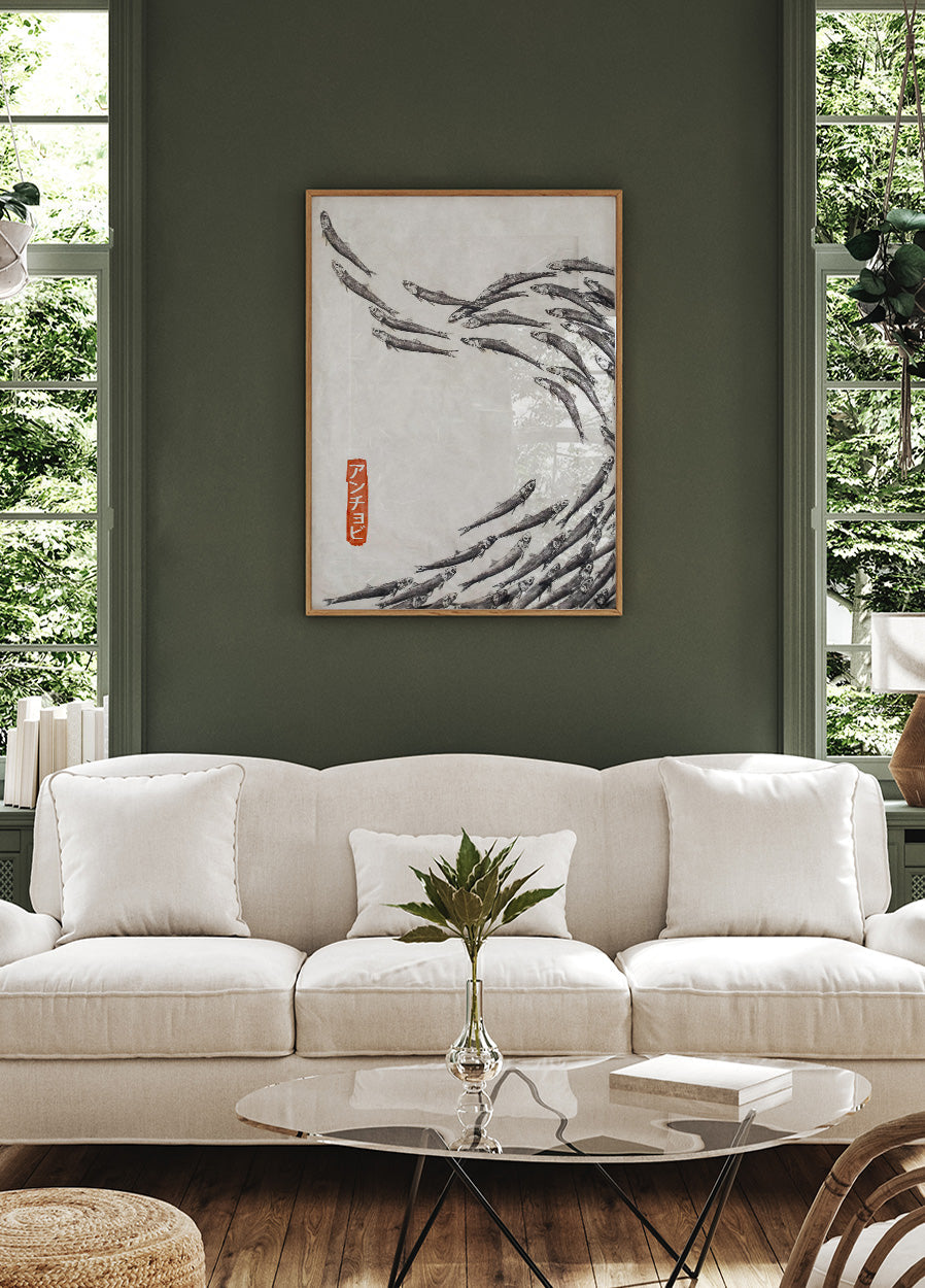 Anchovy Sardines Art Print Poster - Posterbox.dk