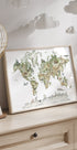 Animal World Map Poster - Posterbox.dk