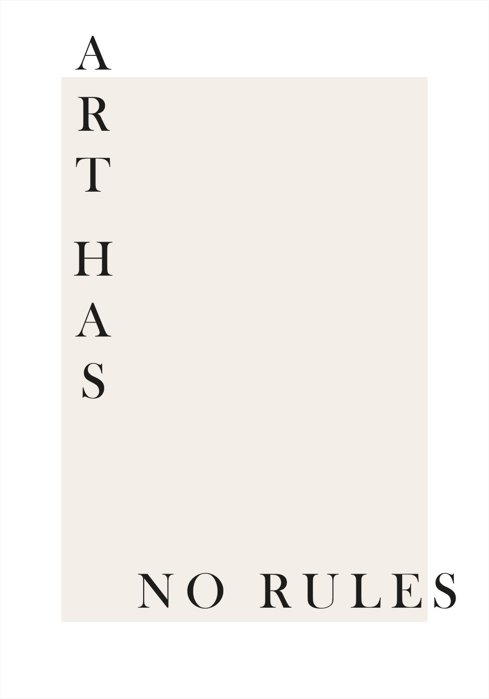 Art Has No Rules Poster - Posterbox.no