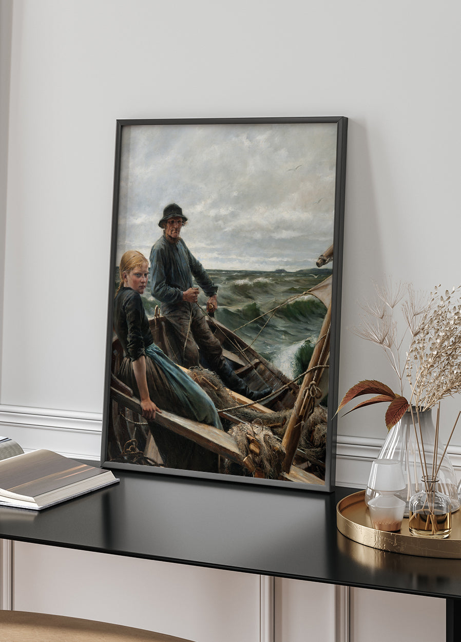 At Sea By Albert Edelfelt Poster - Posterbox.dk