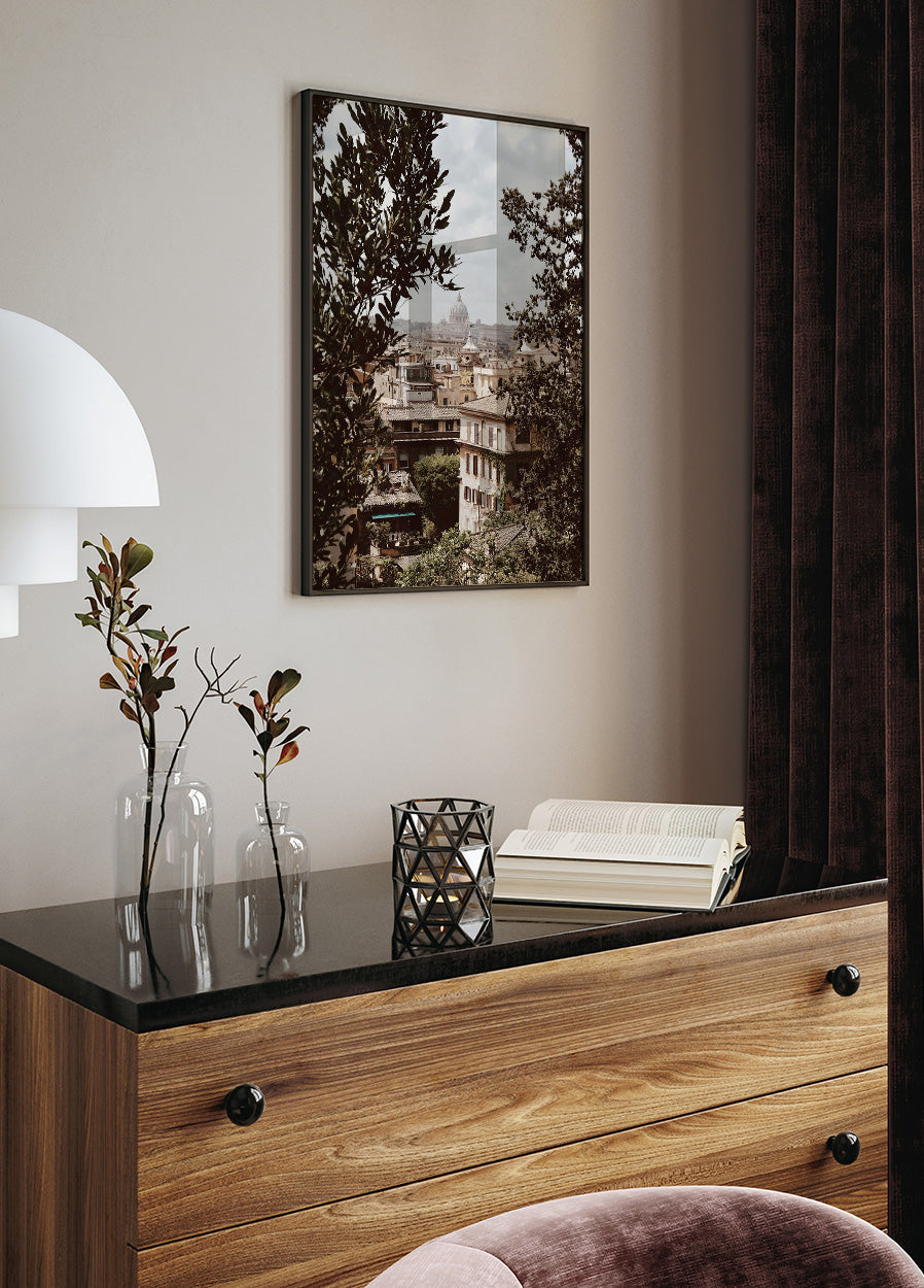 View of Rome with St. Peter's Basilica Poster - Posterbox.dk