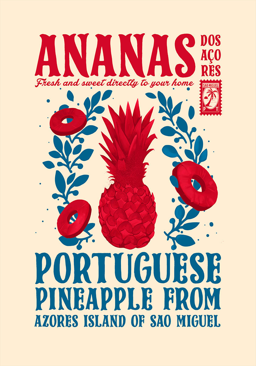 Pineapple kitchen print Poster