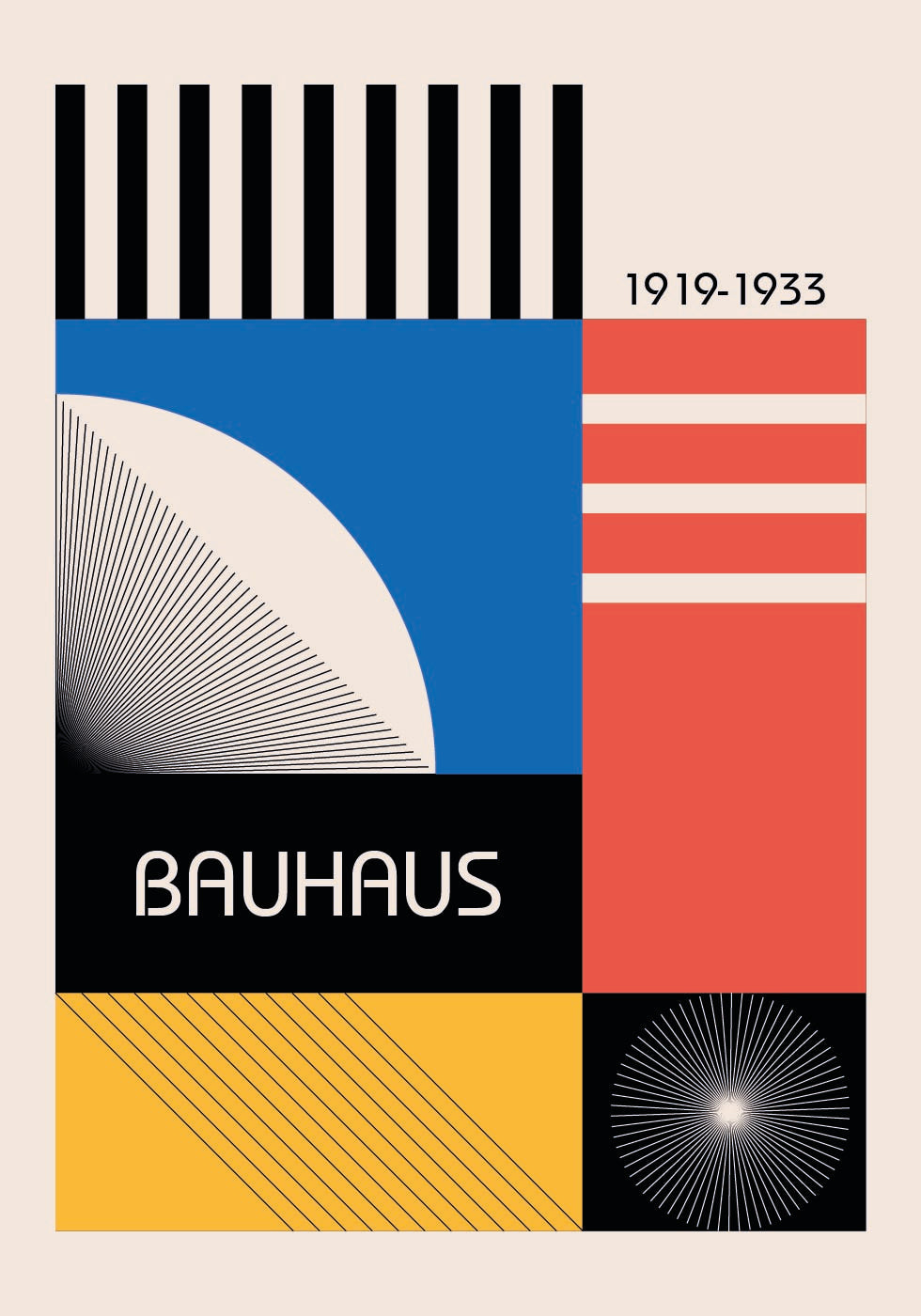 Bauhaus Colorful Poster - Posterbox.dk
