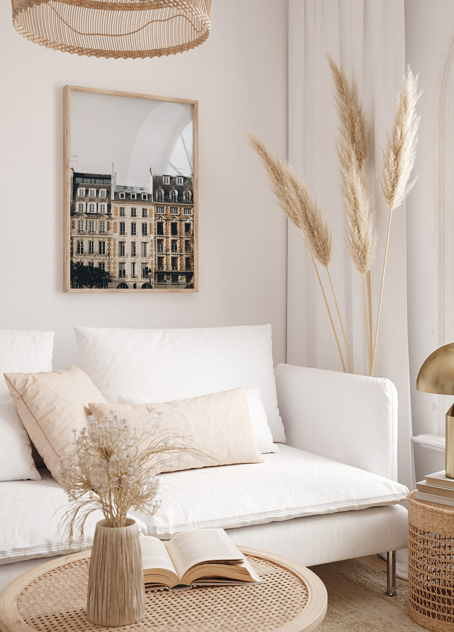 Beautiful Houses in Paris Poster - Posterbox.dk