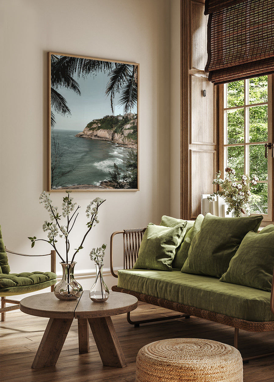 Between Palm Leaves Poster - Posterbox.dk