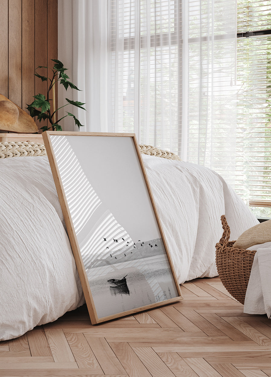 Birds Over Lake Poster - Posterbox.dk