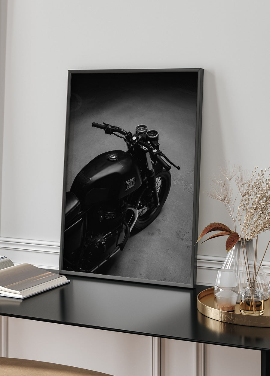 Black Motorcycle Poster - Posterbox.dk