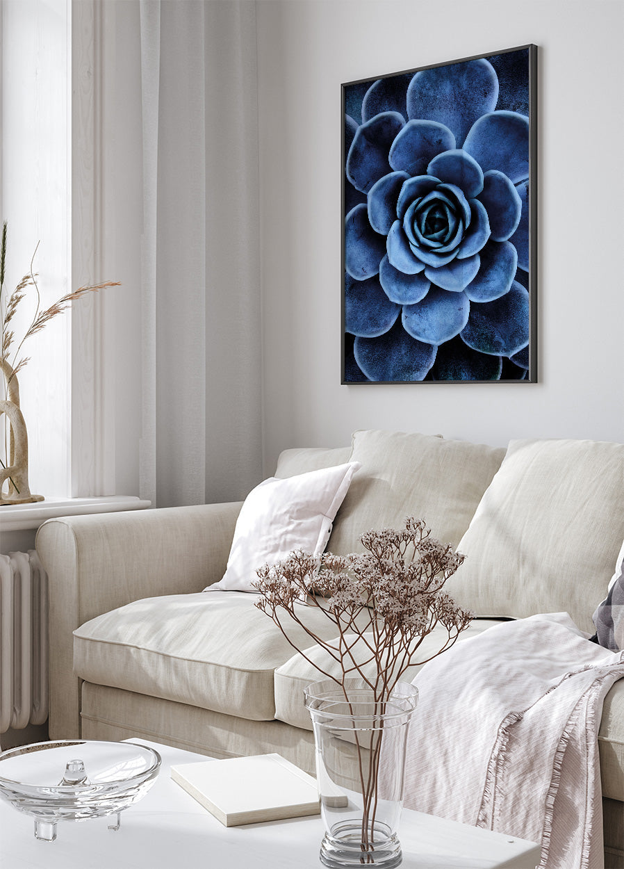 Blue Succulent Poster - Posterbox.dk