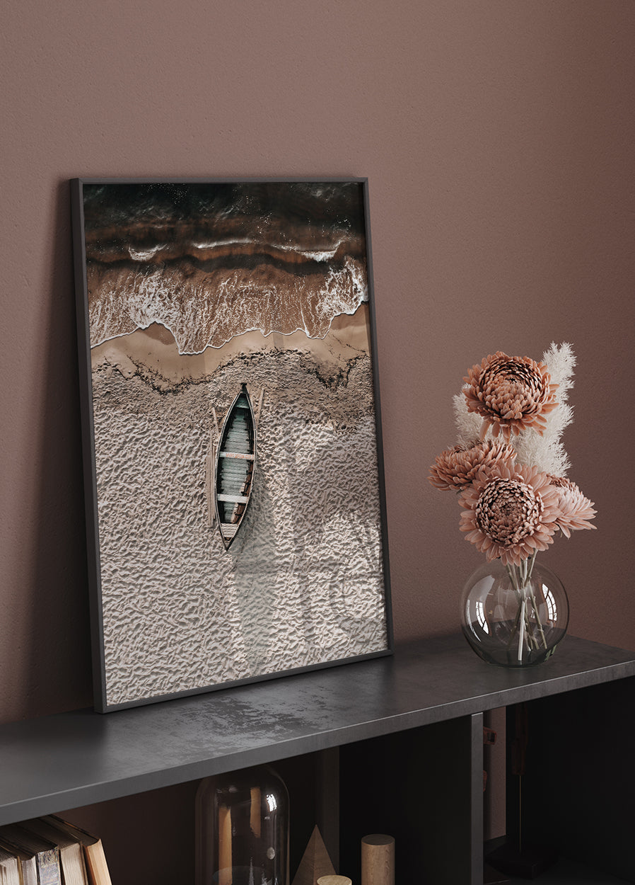 Boat On Beach Poster - Posterbox.dk