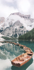 Boats At Braies Lake Poster - Posterbox.dk