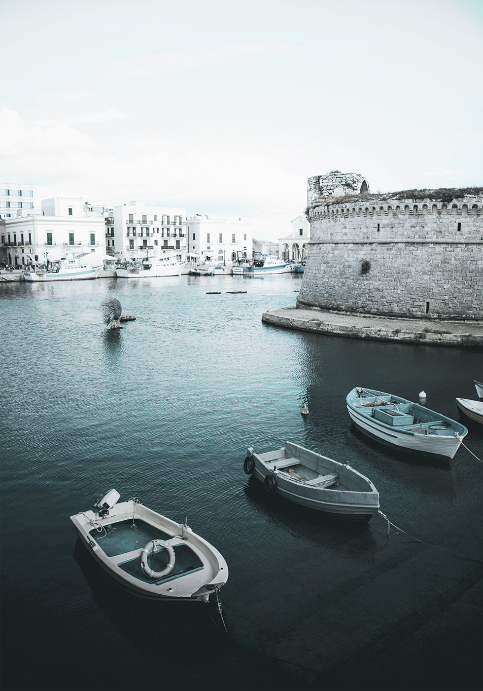 Boats With Views of Puglia Poster - Posterbox.dk