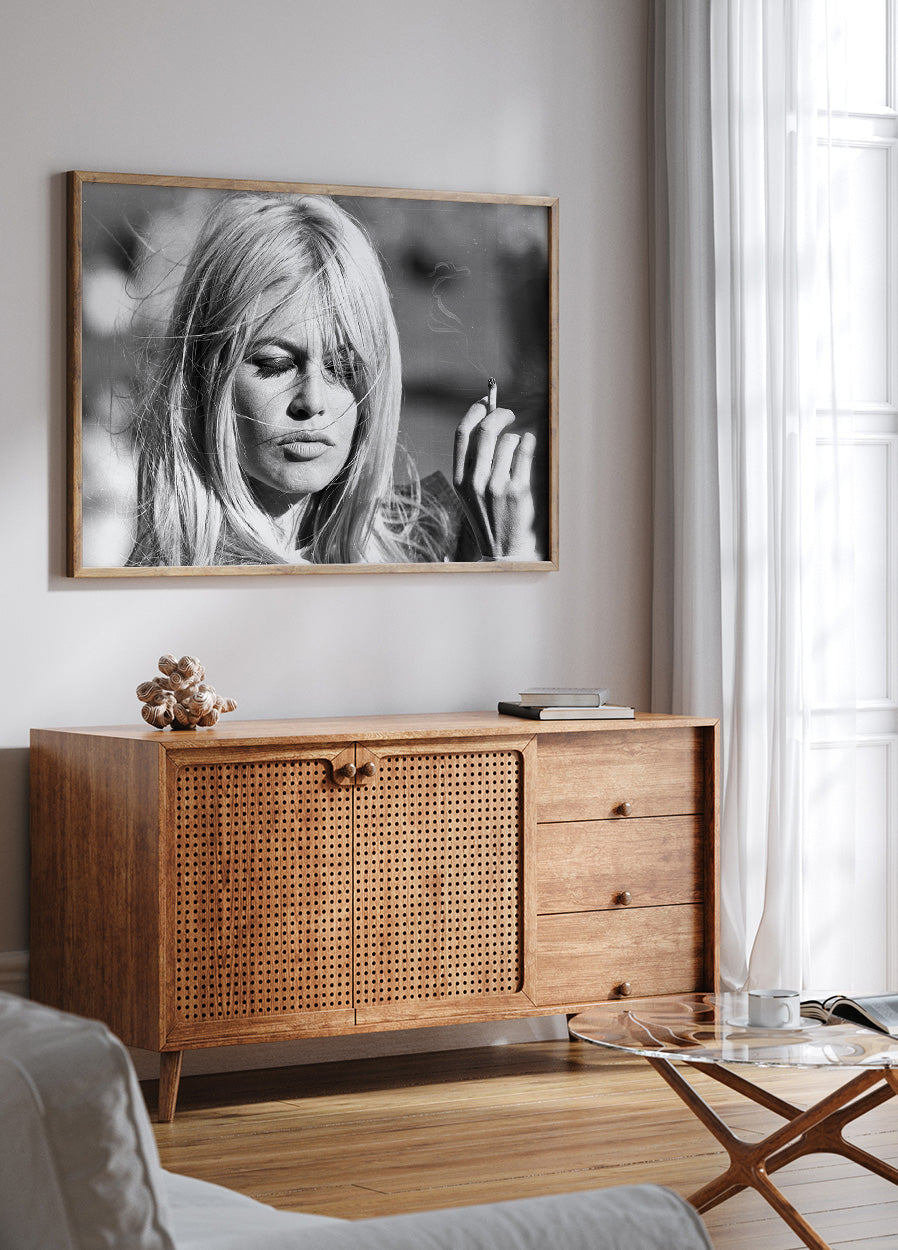 Brigitte Bardot With Cigarette On Wind Poster - Posterbox.dk
