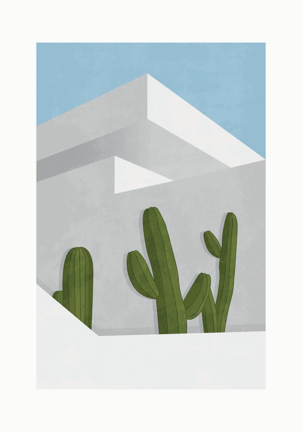 Cactus Shadows, Modern Desert Architecture Poster