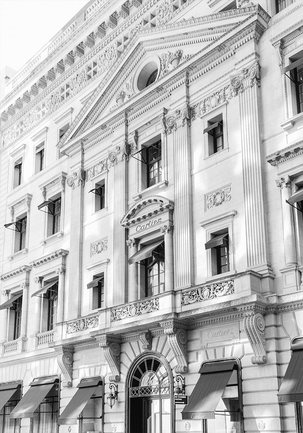 Cartier New York Boutique Black & White Poster