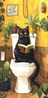 Cat on Toilet Poster - Posterbox.dk