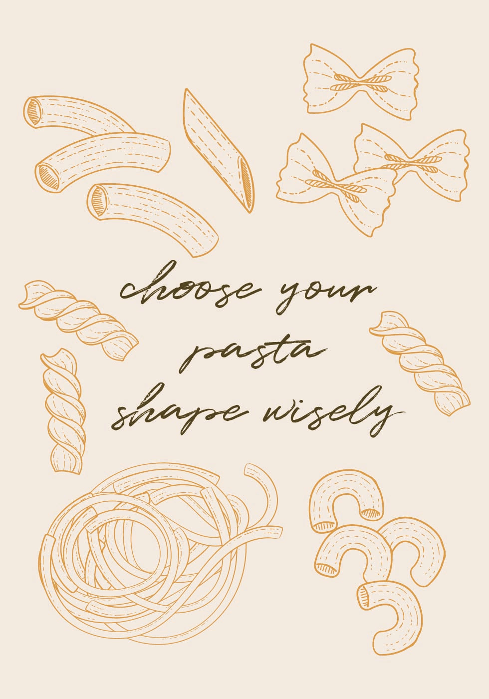 Choose Your Pasta Poster - Posterbox.dk