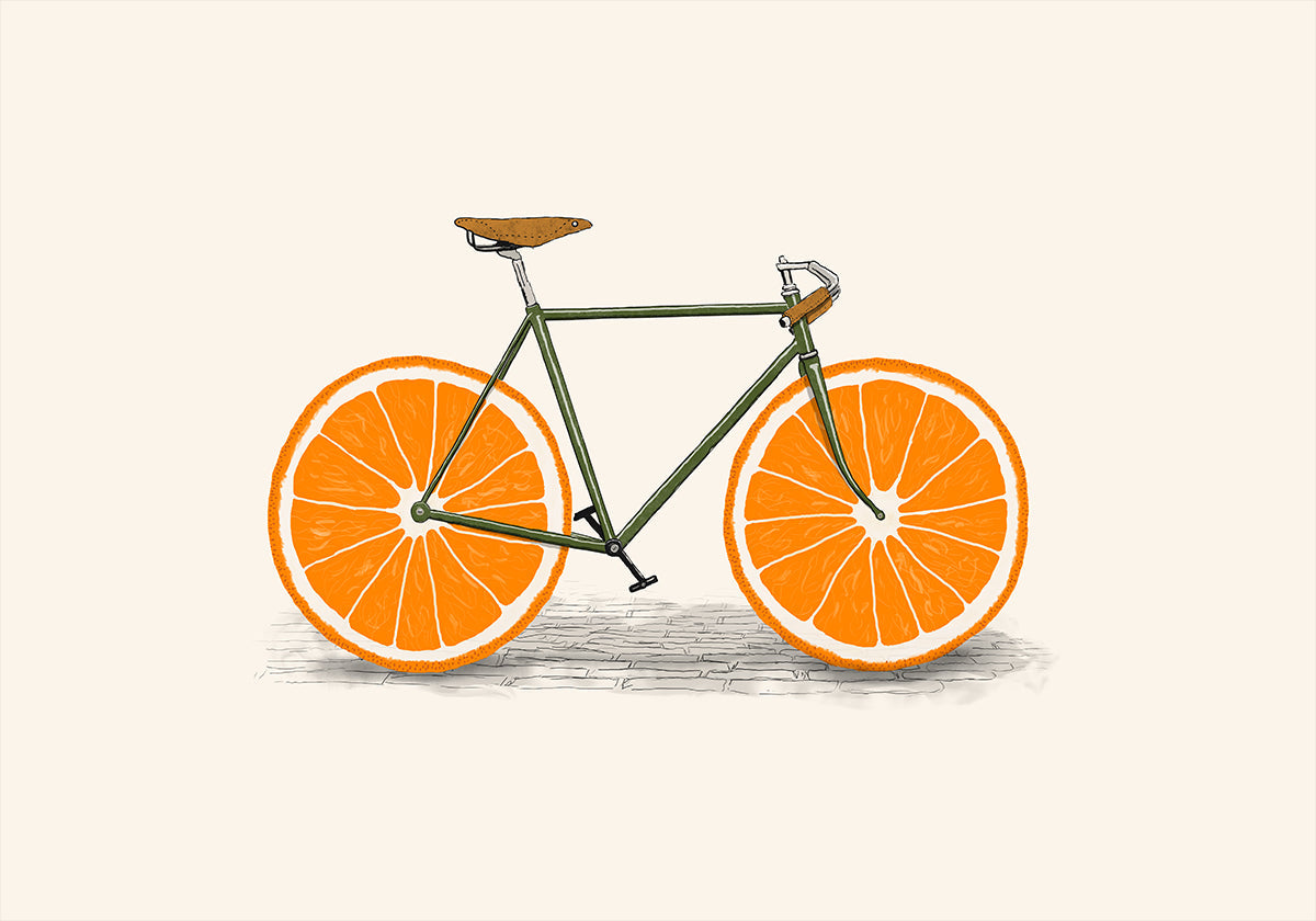 Orange Wheels Poster