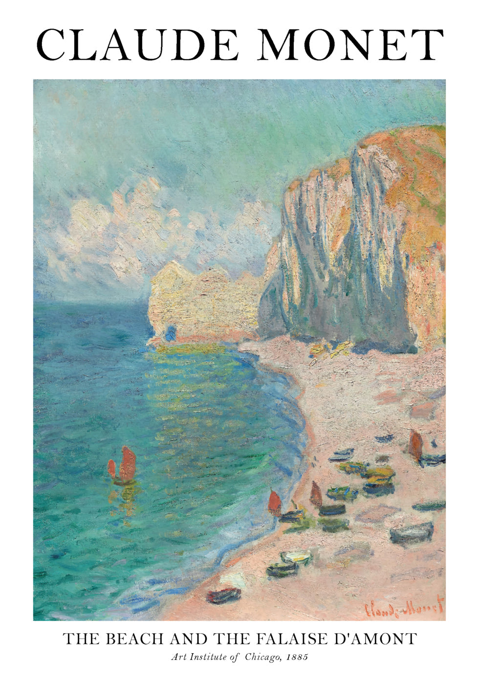 Claude Monet The Beach Poster - Posterbox.no