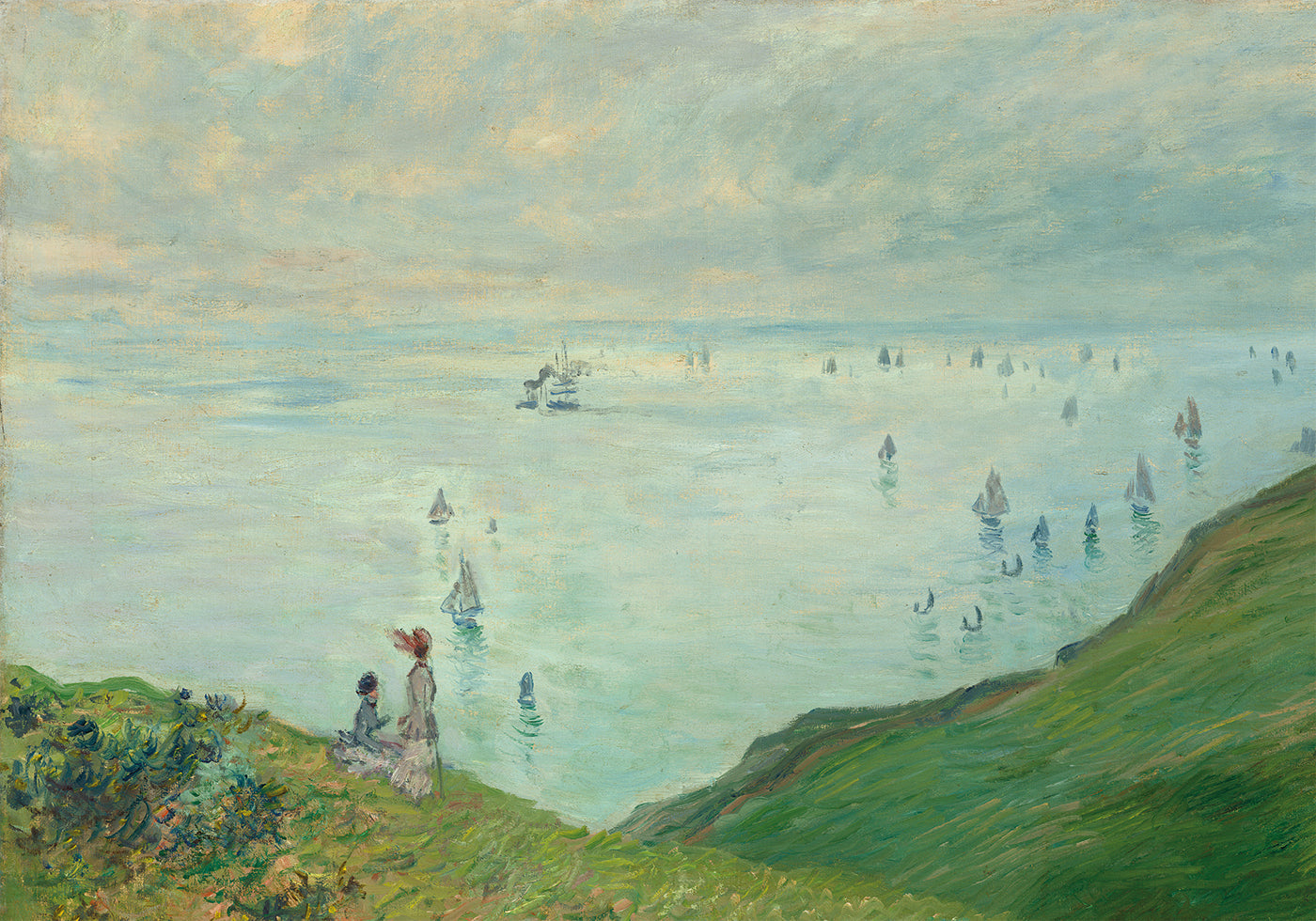 Cliffs at Pourville By Claude Monet Poster - Posterbox.dk
